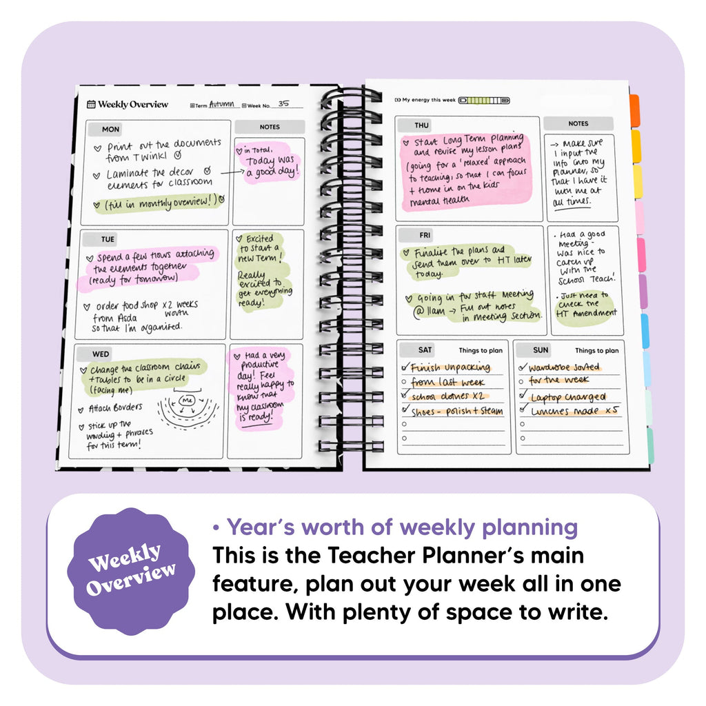 Teacher Undated Spiral Journal