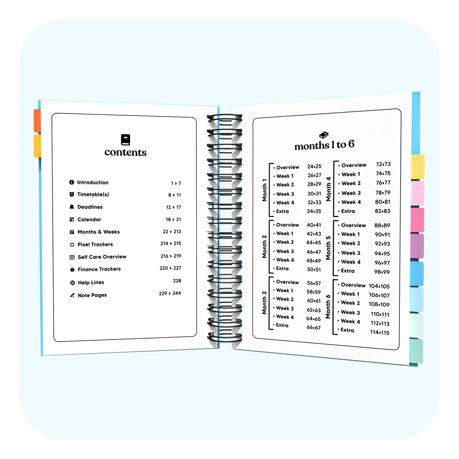 Academic Undated Spiral Journal