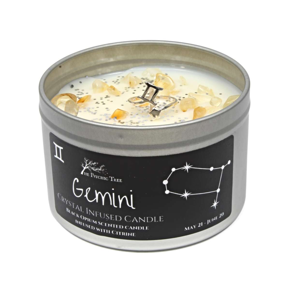 Gemini Crystal and Jewellery Scented Zodiac Candle
