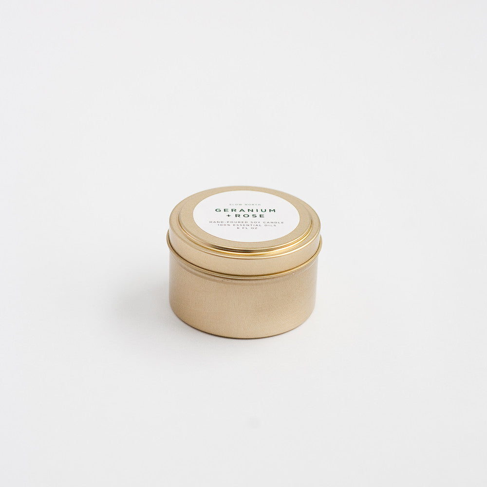 Geranium and Rose Natural Soy Candle