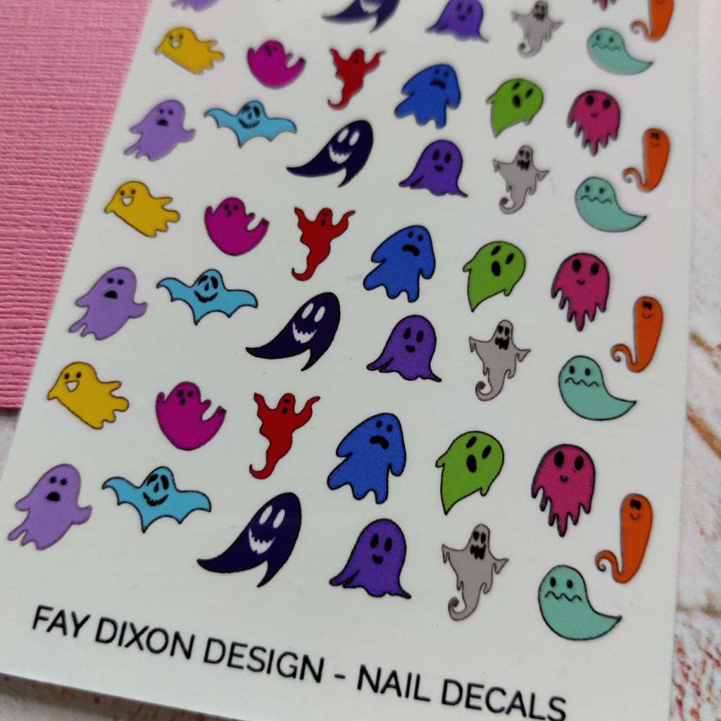 Ghost Waterslide Nail Decals
