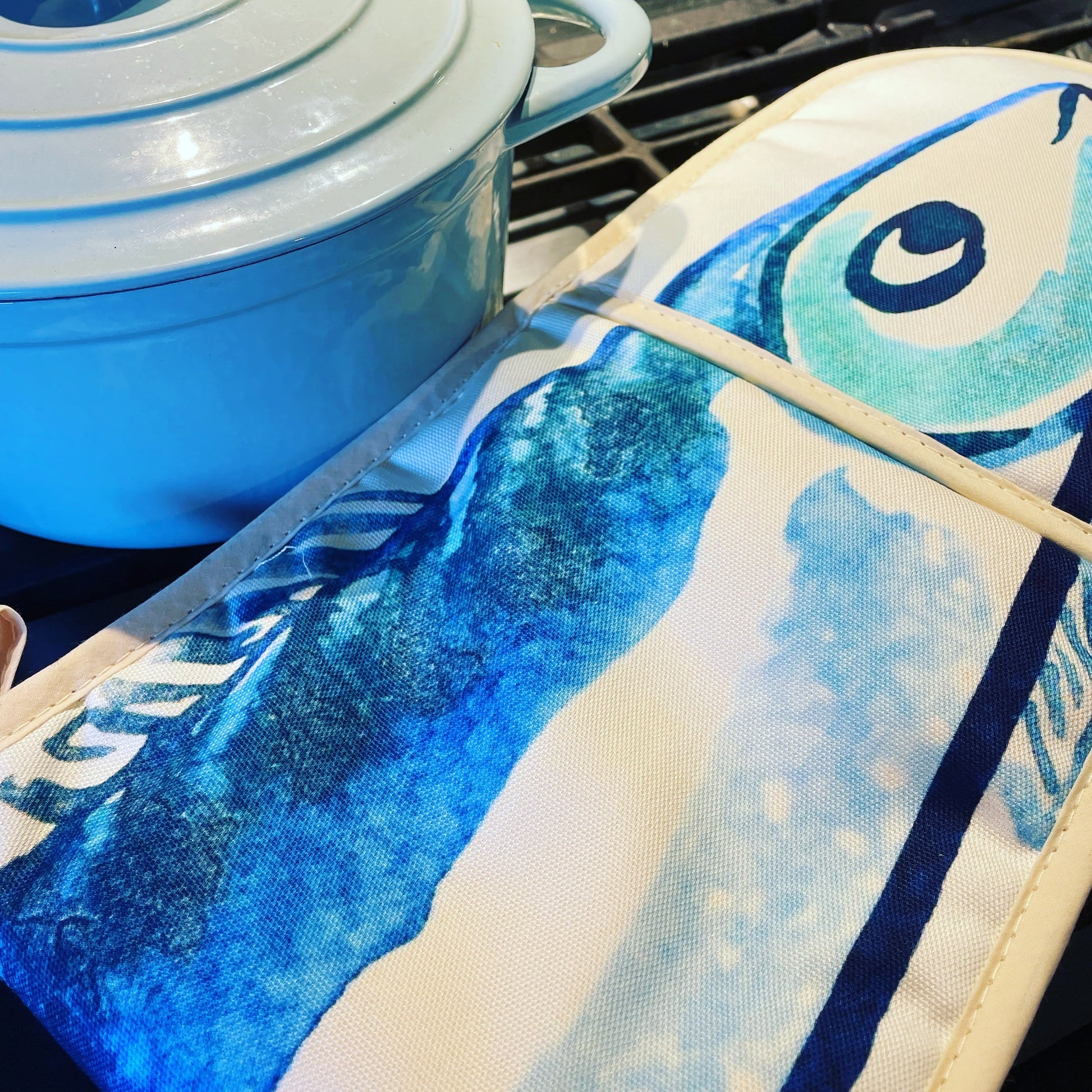 Giant Fish Oven Glove Double Pair