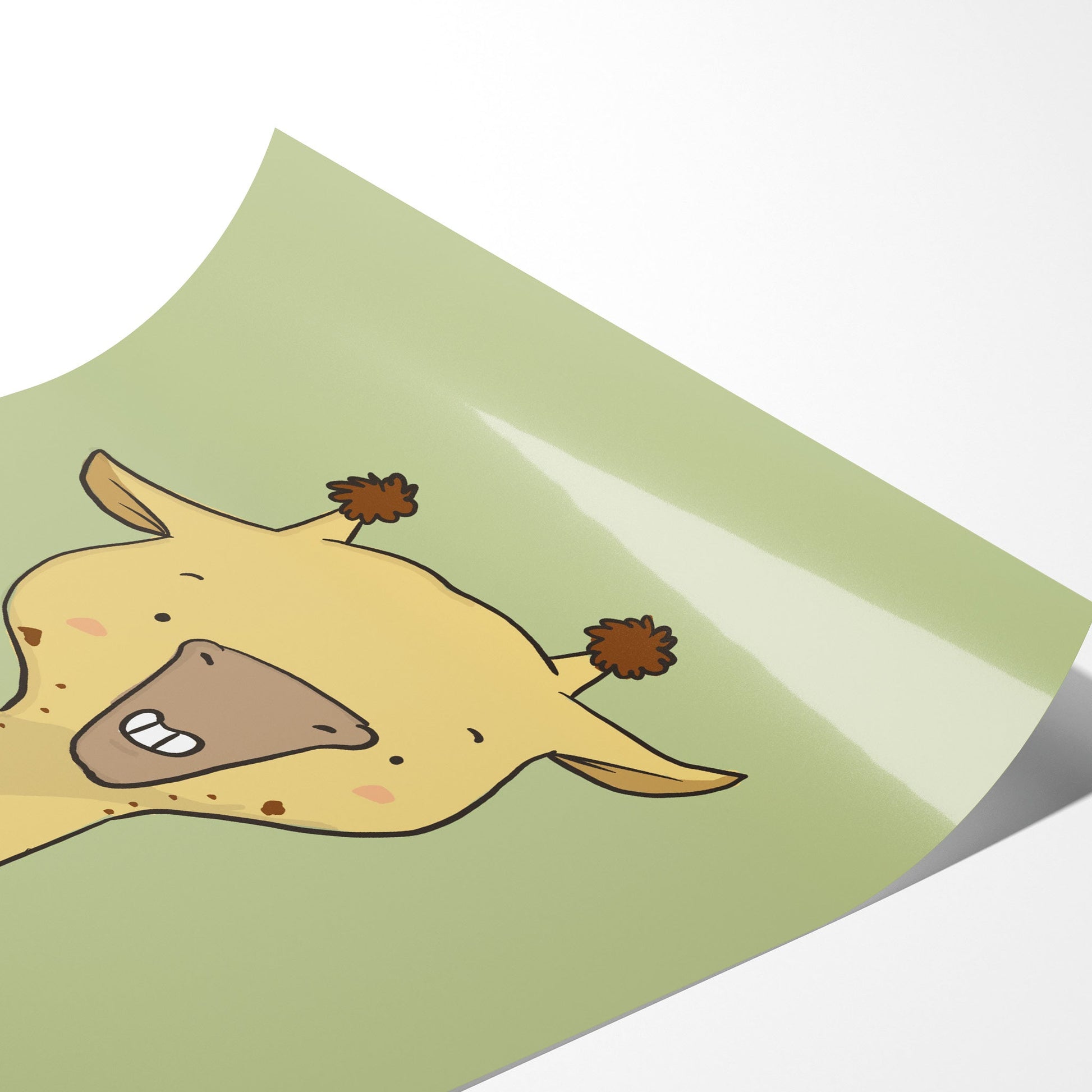 Cute Giraffe Wall Art Print