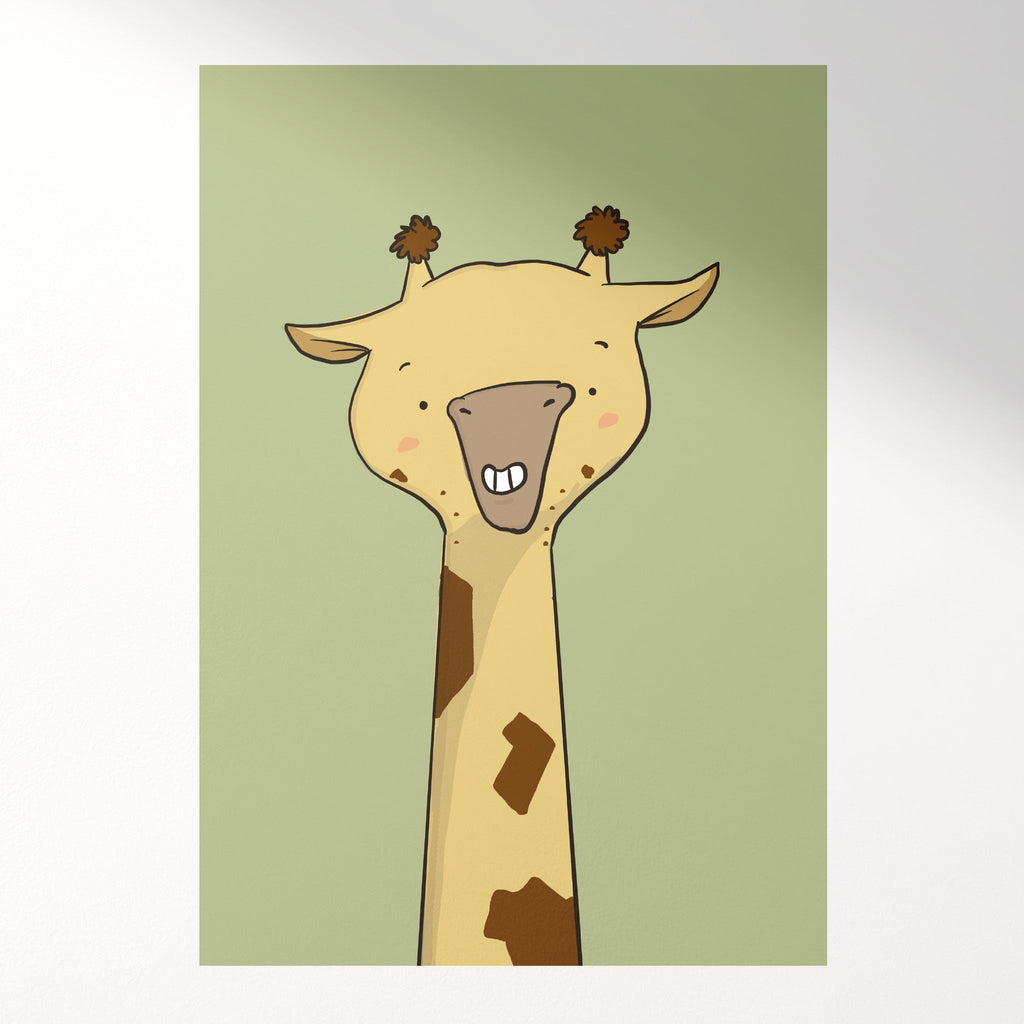 Cute Giraffe Wall Art Print