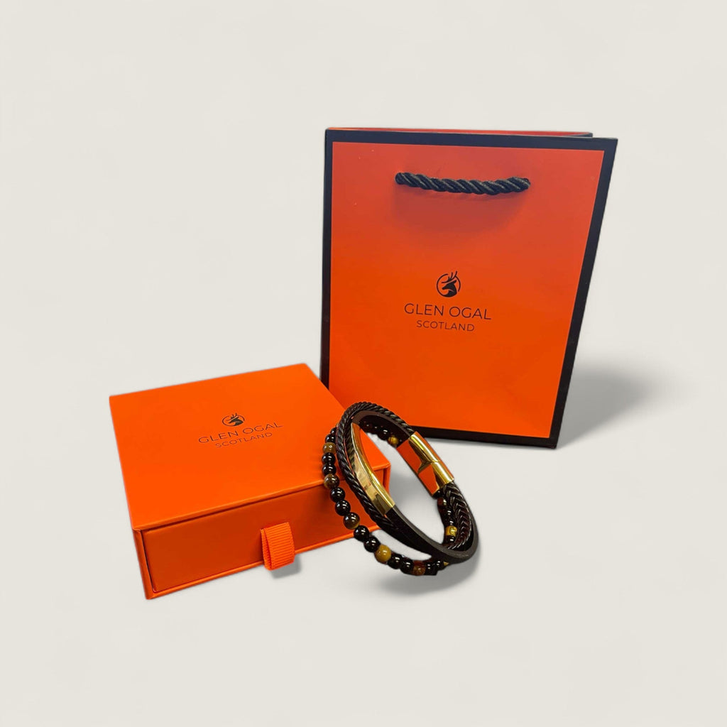 Multi Layer Brown Leather Bracelet