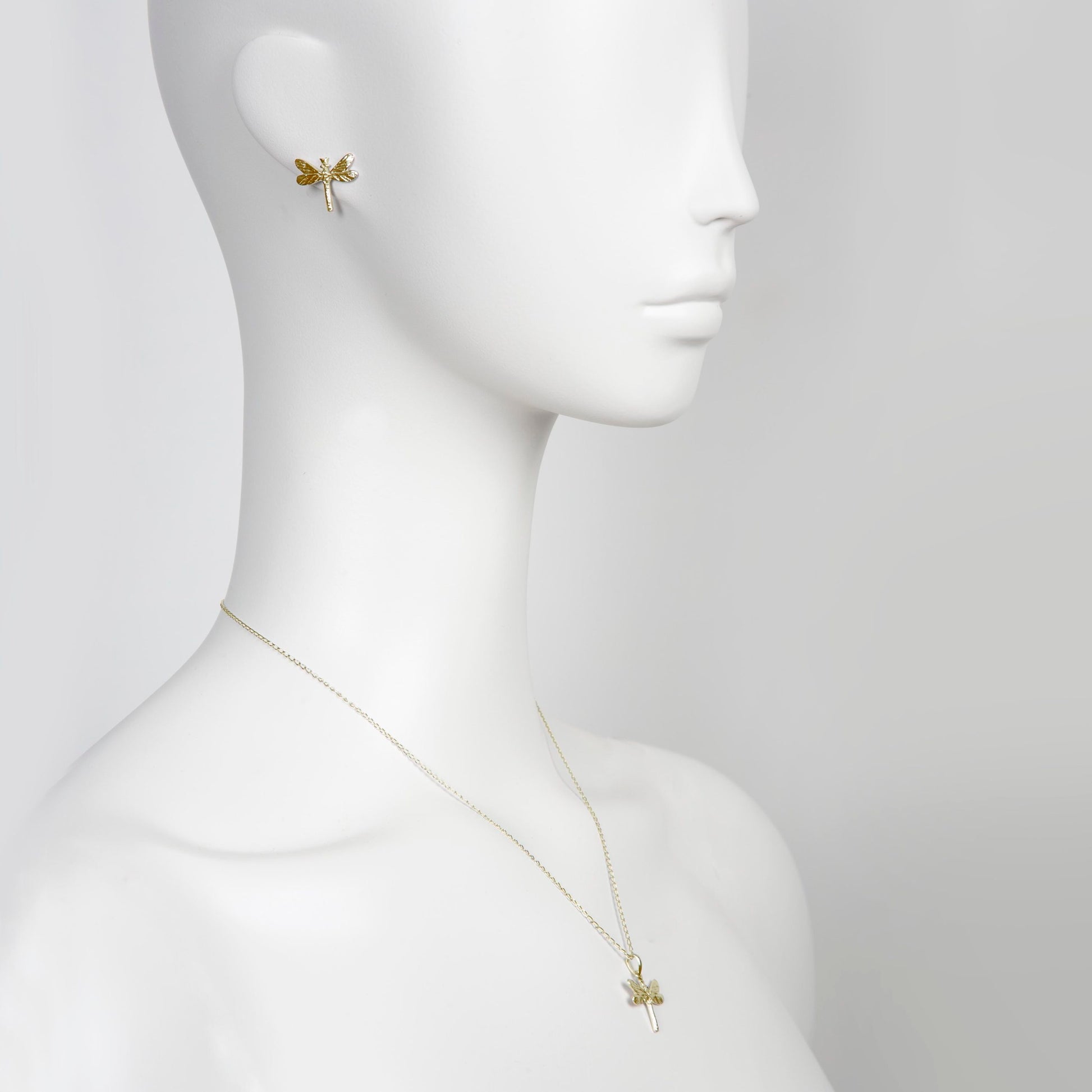 Gold Dragonfly Earrings