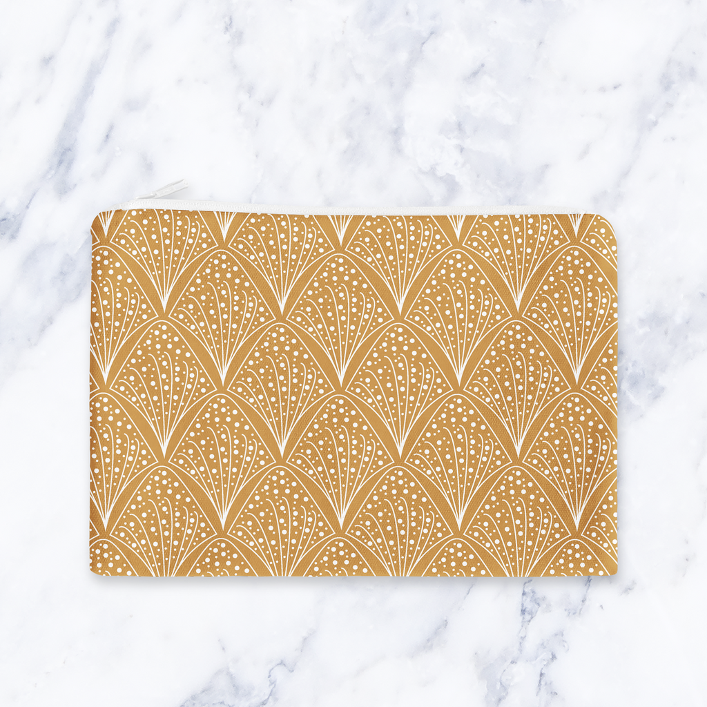 Gold Abstract Make Up Bag