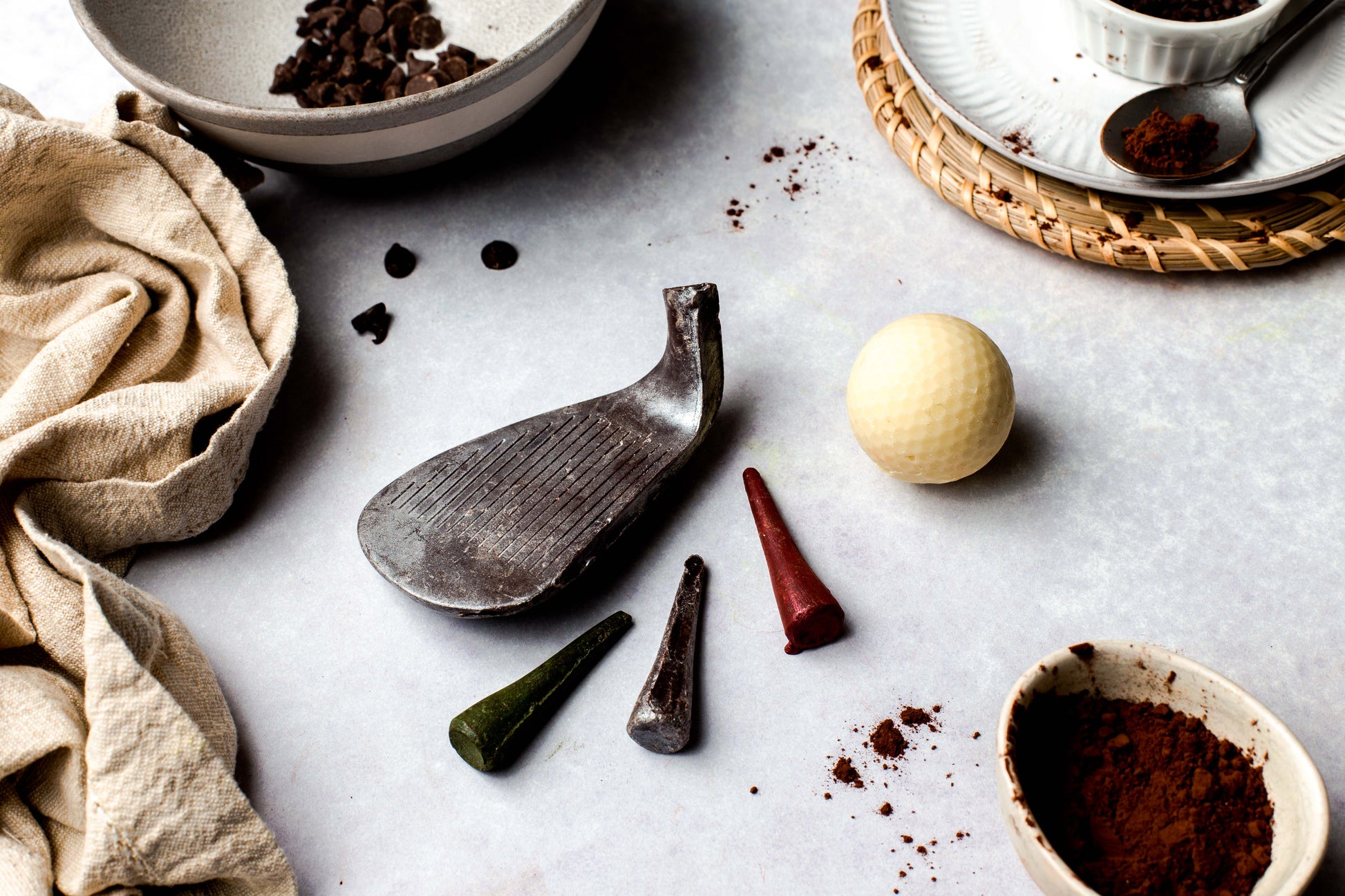 Golfers Chocolate Gift Set – Club Head, Golf Ball & 3 Golfing Tees Box