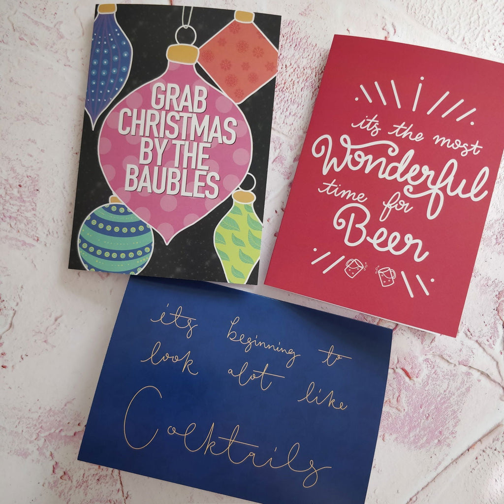 Grab Christmas by the Baubles Greeting Card