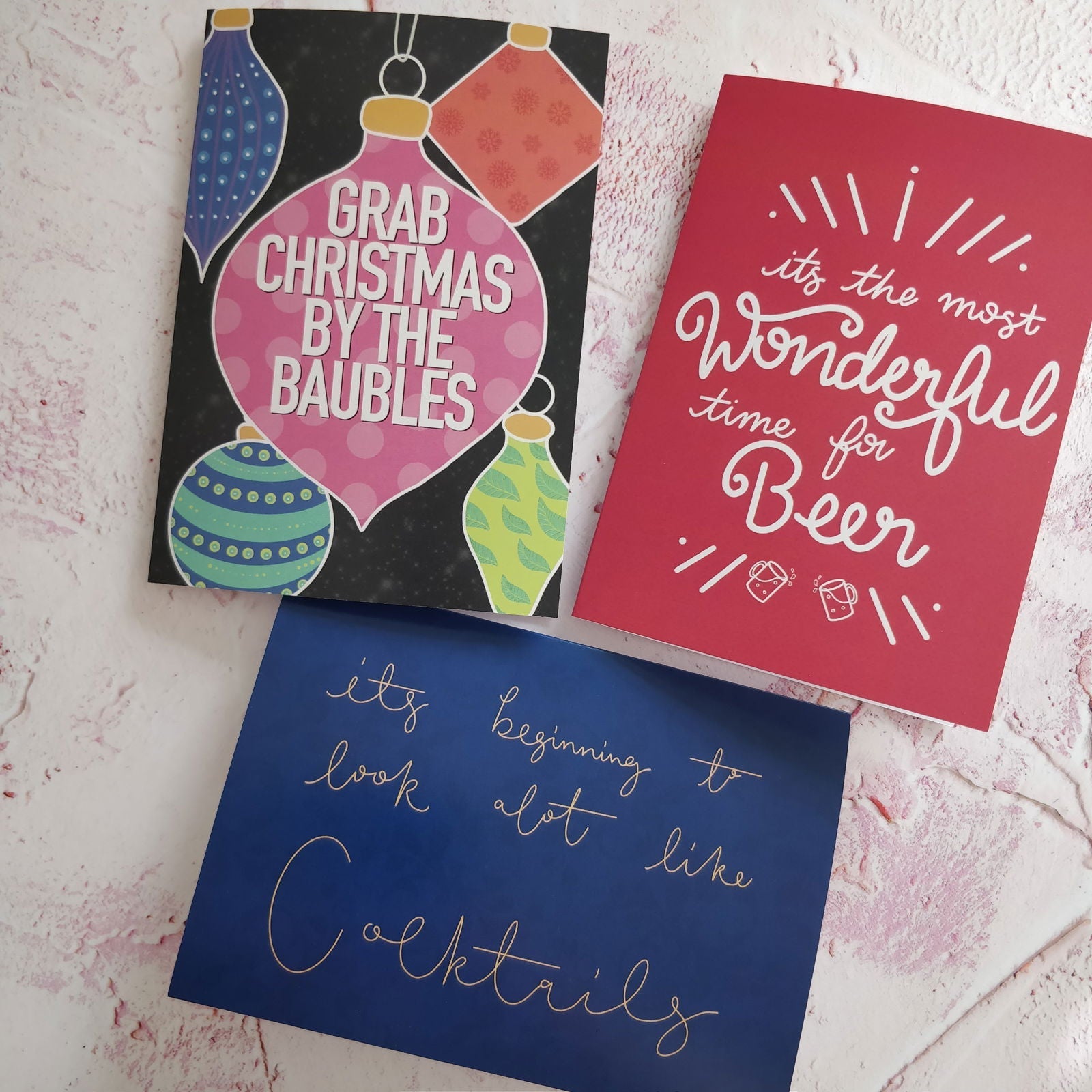 Grab Christmas by the Baubles Greeting Card