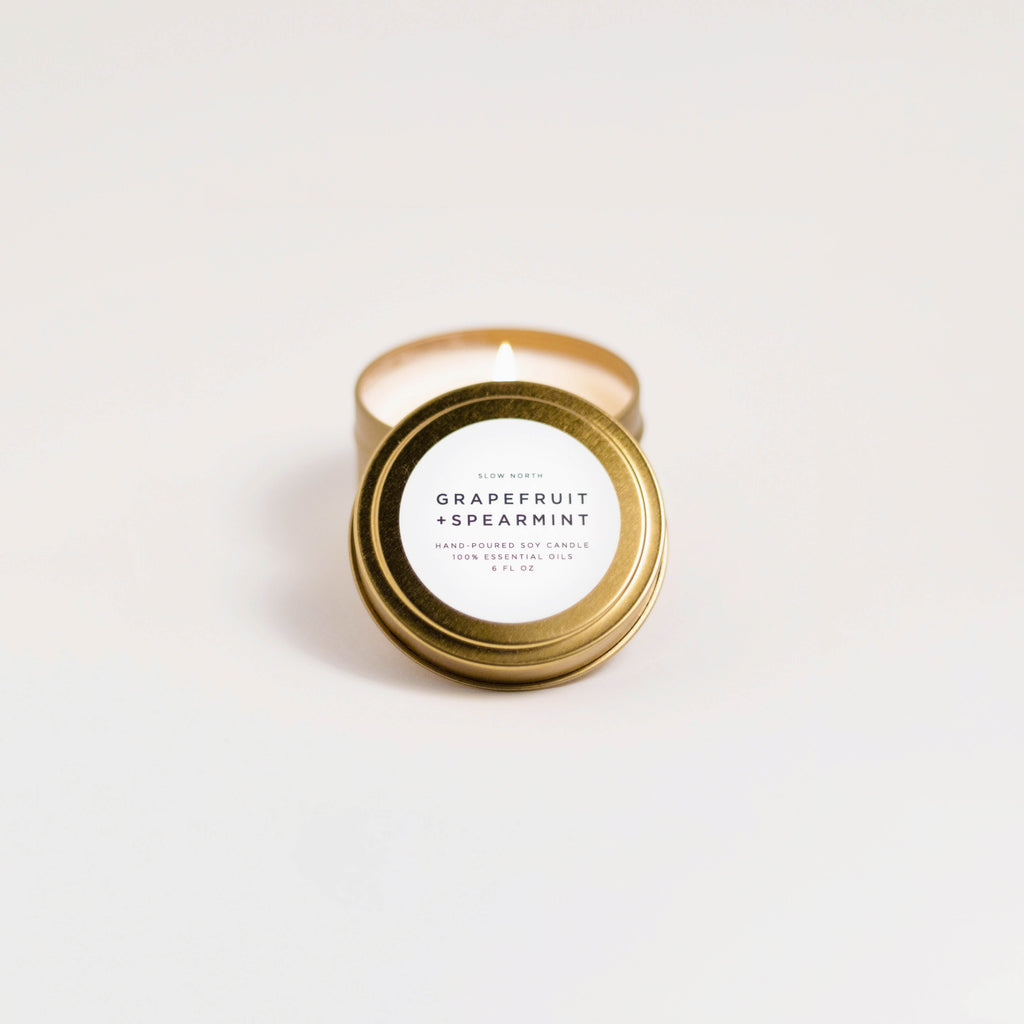 Grapefruit and Spearmint Natural Soy Candle