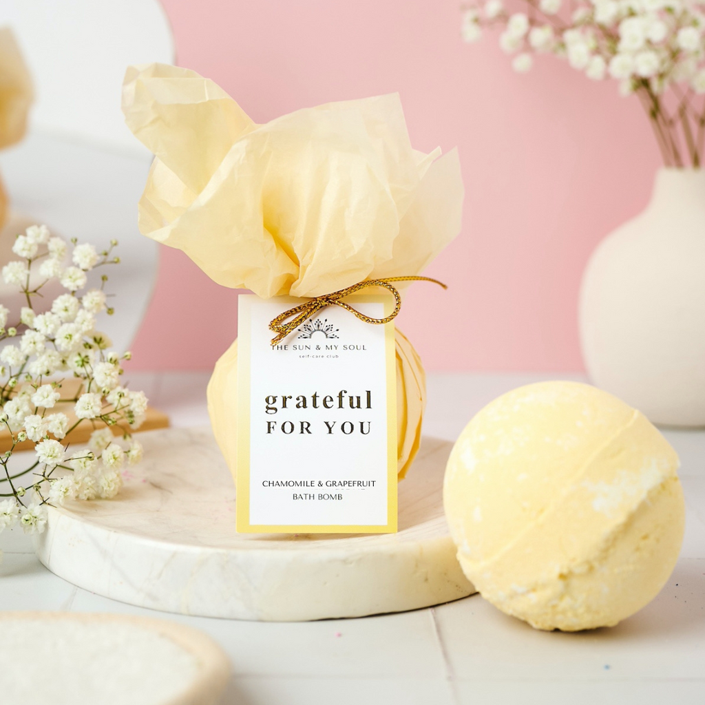 Chamomile and Grapefruit Gratitude Bath Bomb