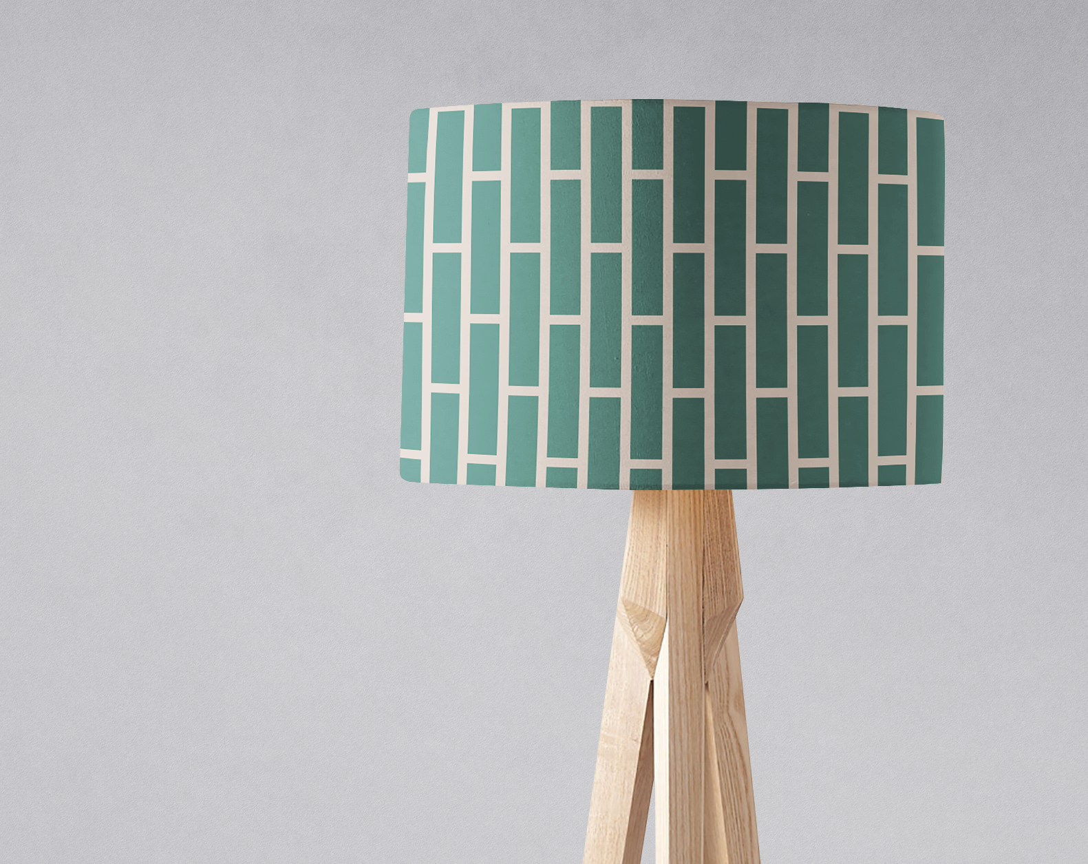 Green and Beige Geometric Lampshade