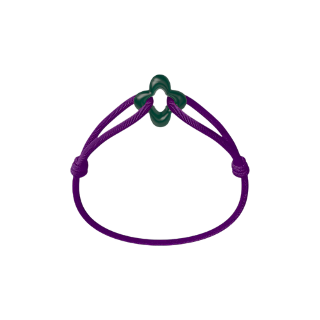 Green Clover Cord Bracelet