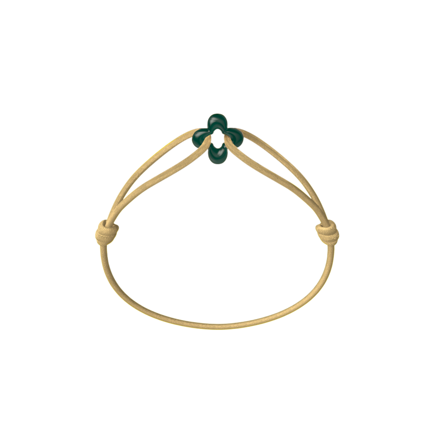 Mini Green Clover Cord Bracelet