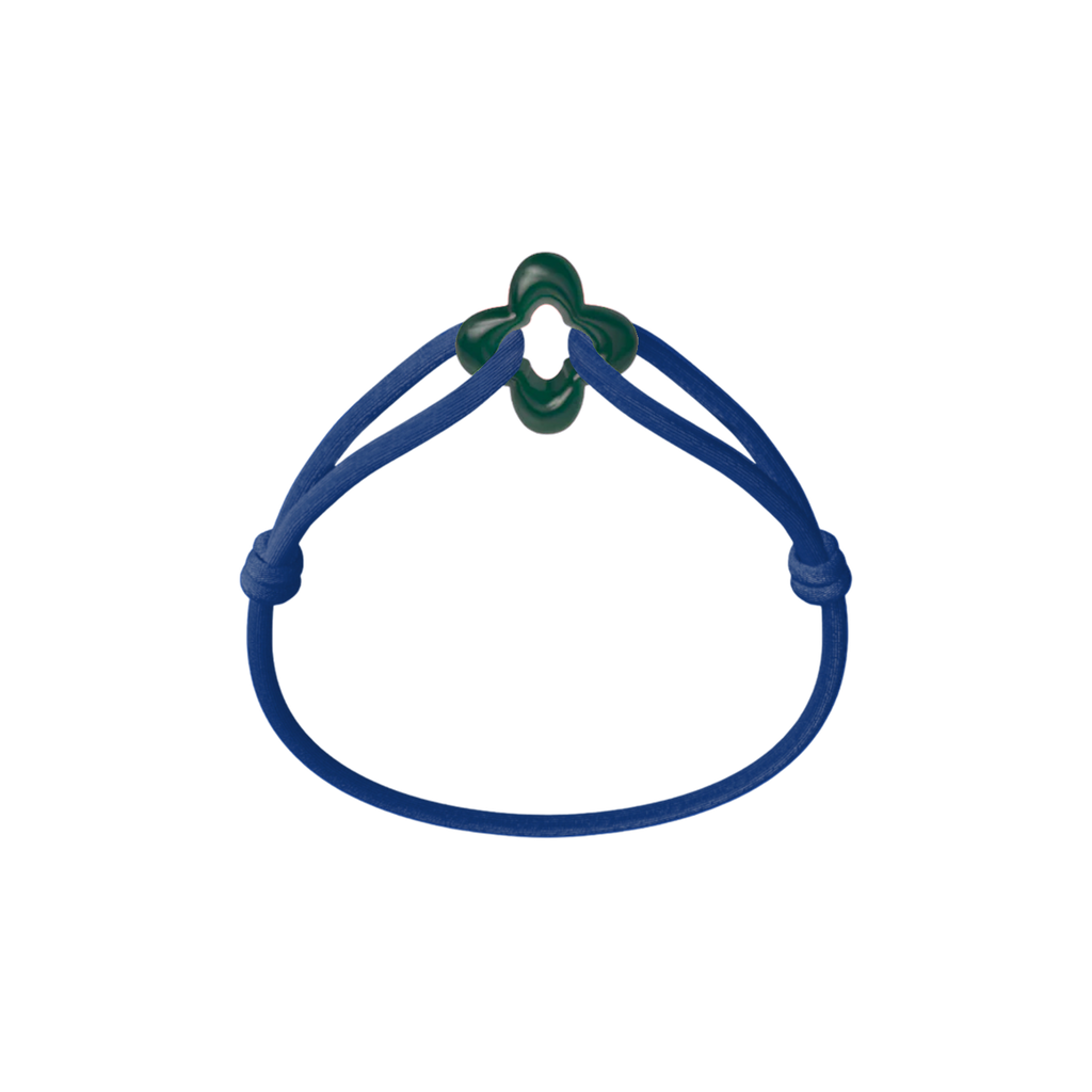 Green Clover Cord Bracelet