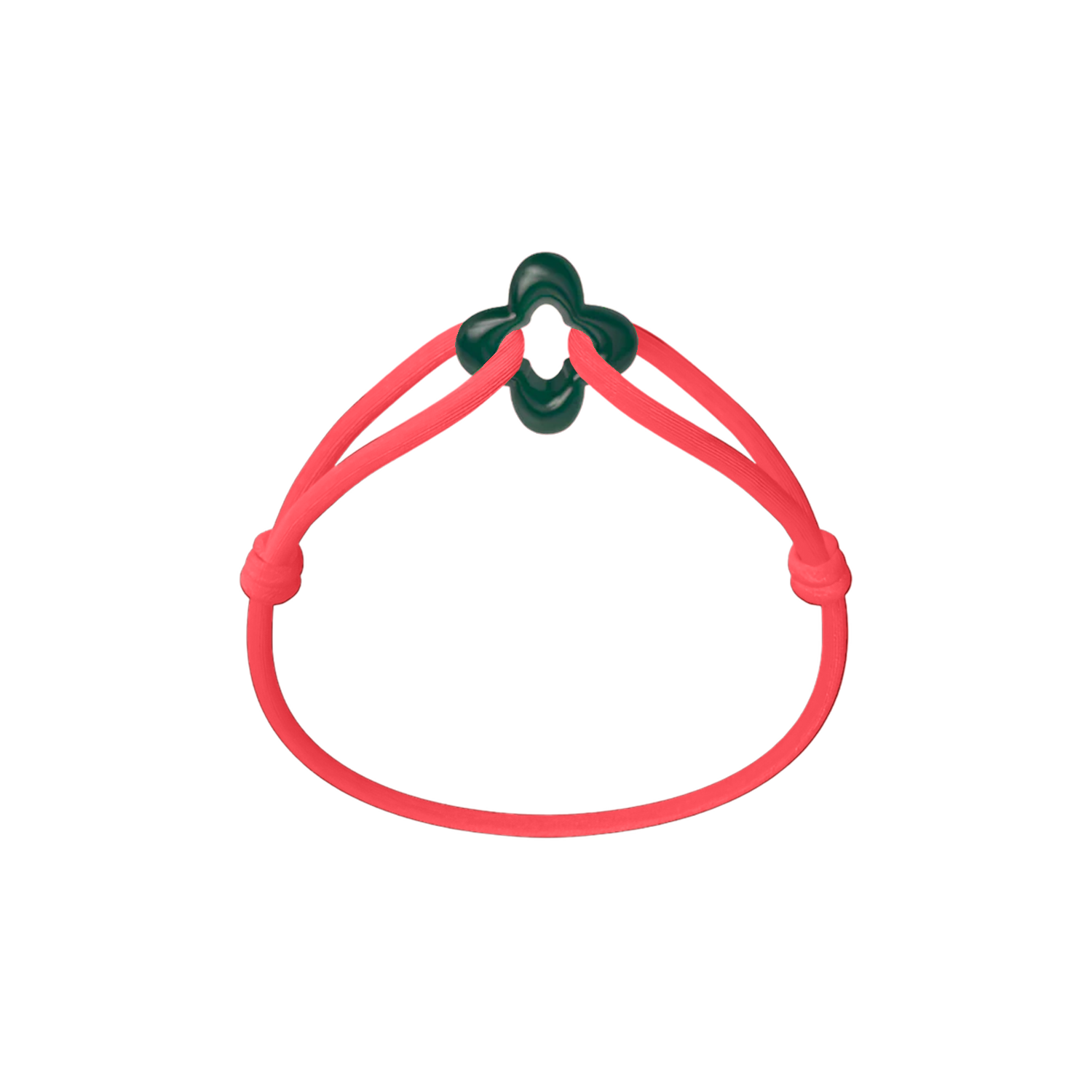 Green Clover Cord Bracelet