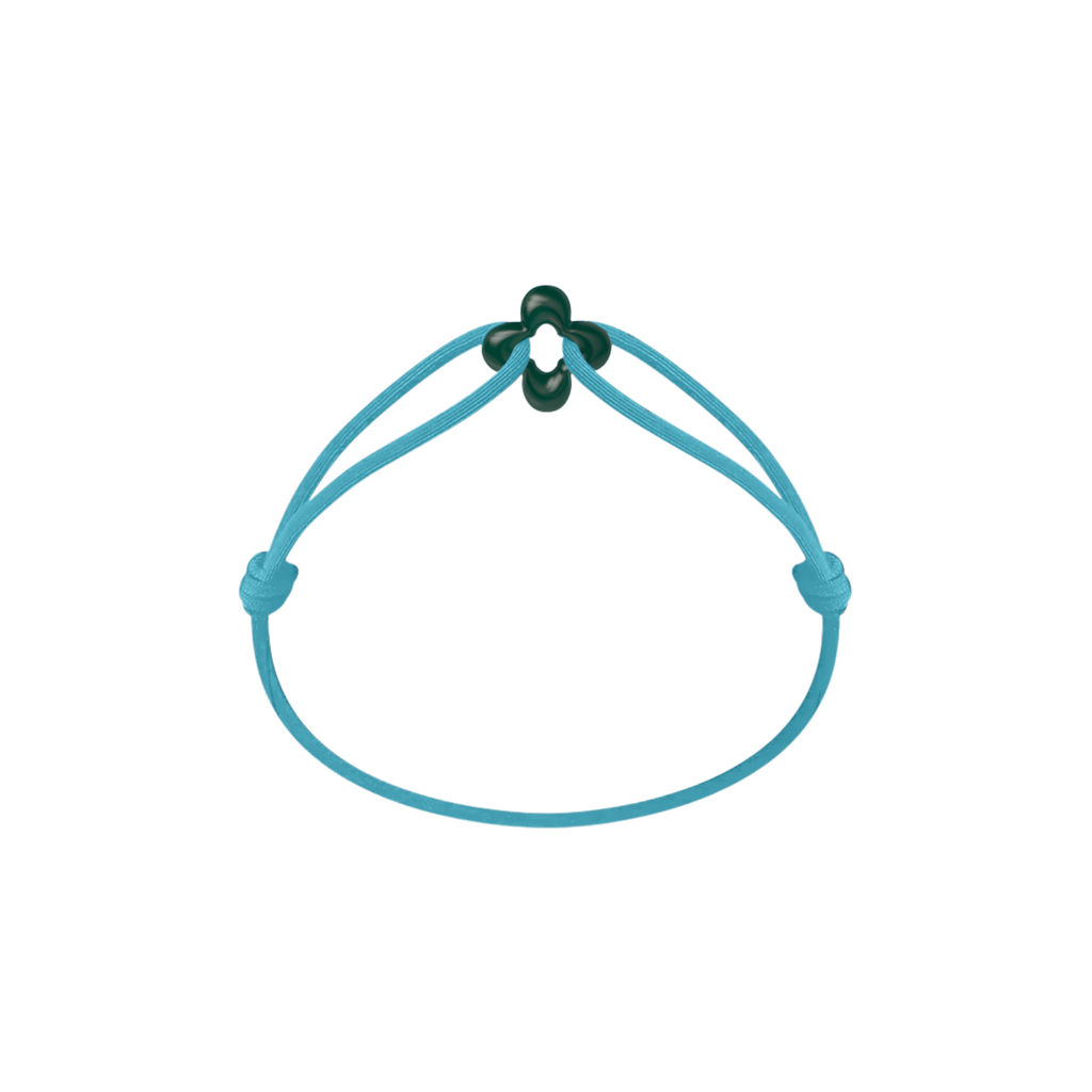 Mini Green Clover Cord Bracelet