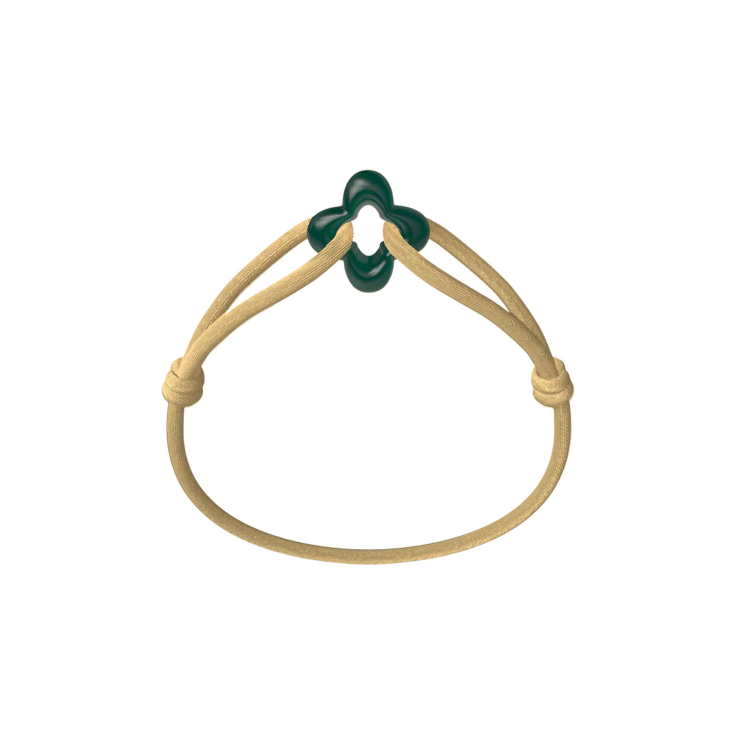 Green Clover Cord Bracelet