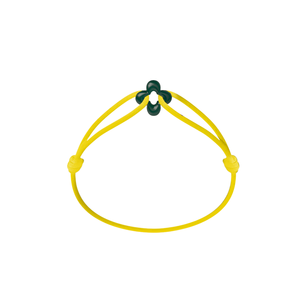 Mini Green Clover Cord Bracelet