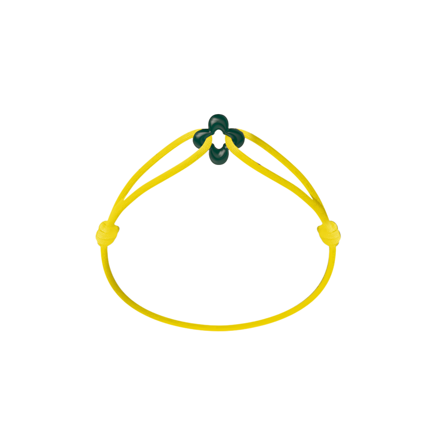 Mini Green Clover Cord Bracelet