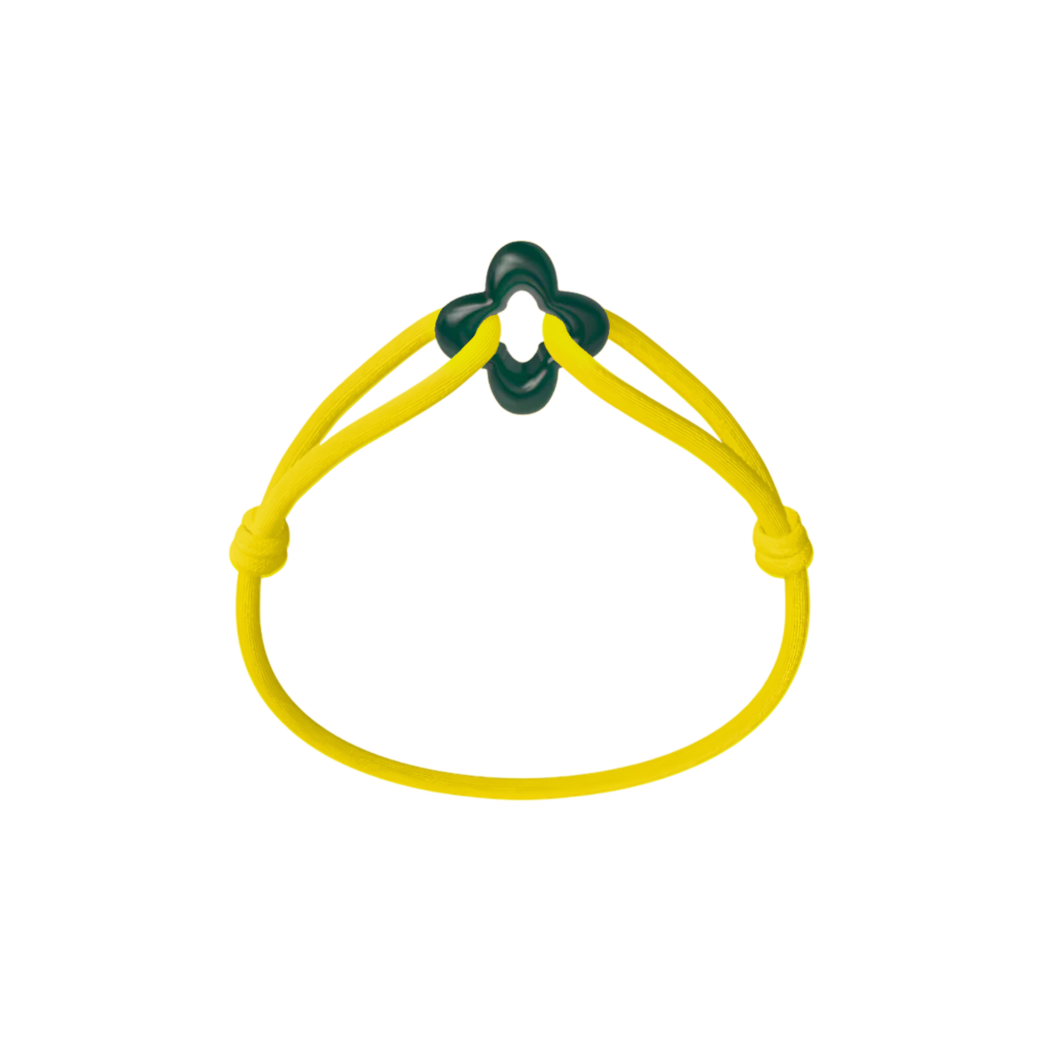 Green Clover Cord Bracelet