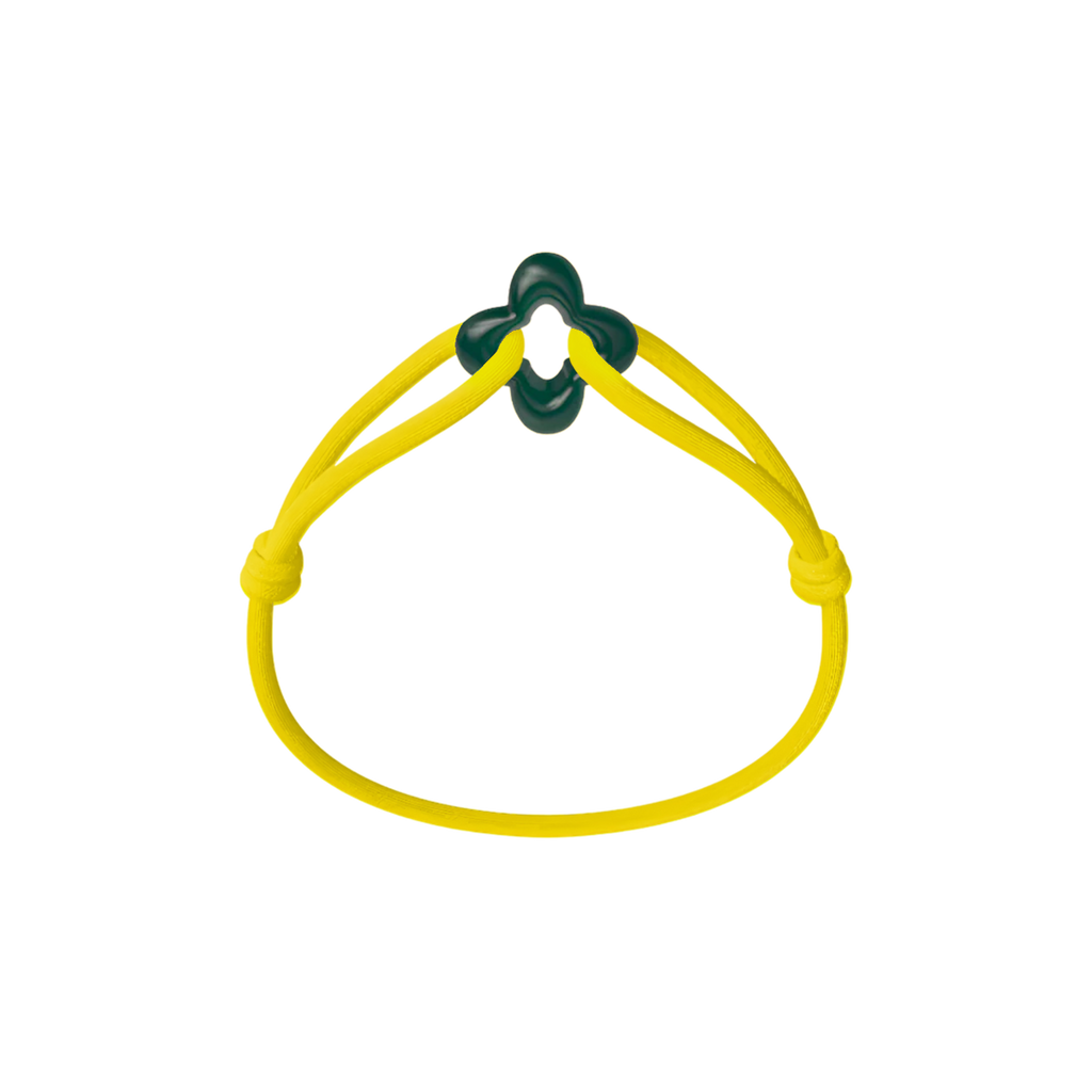 Green Clover Cord Bracelet