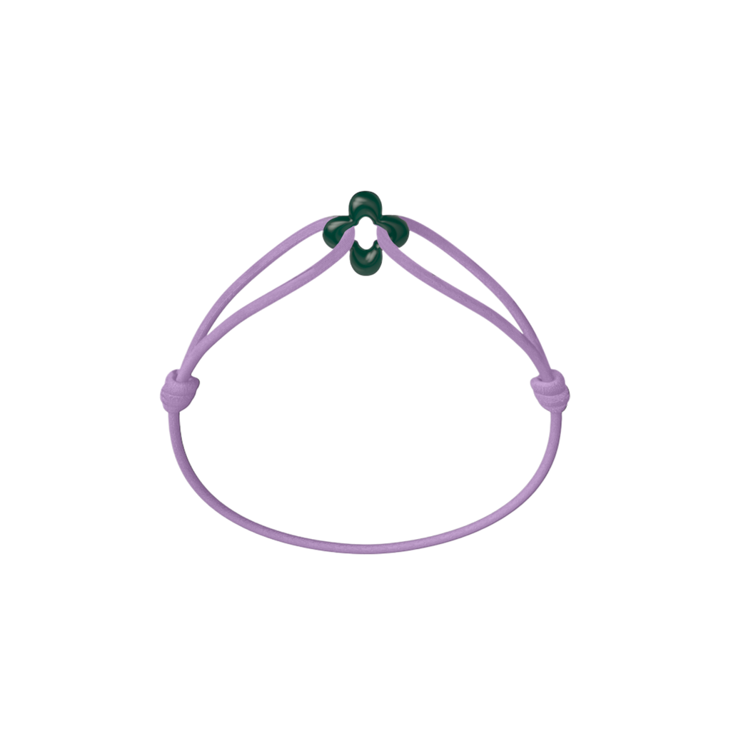 Mini Green Clover Cord Bracelet