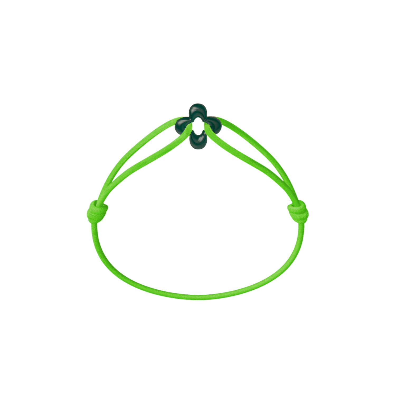 Mini Green Clover Cord Bracelet