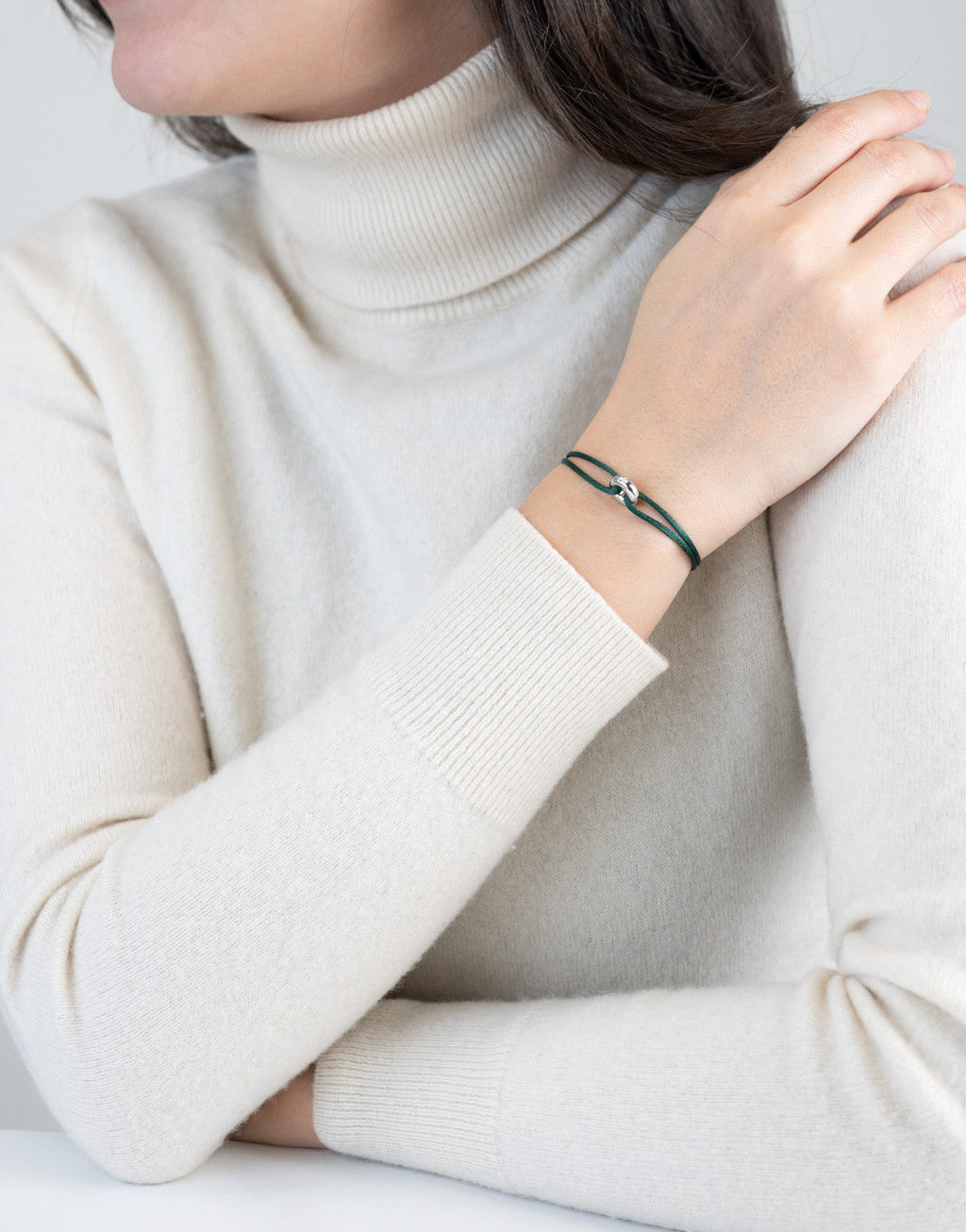 Mini Silver Soho Diamond Cord Bracelet