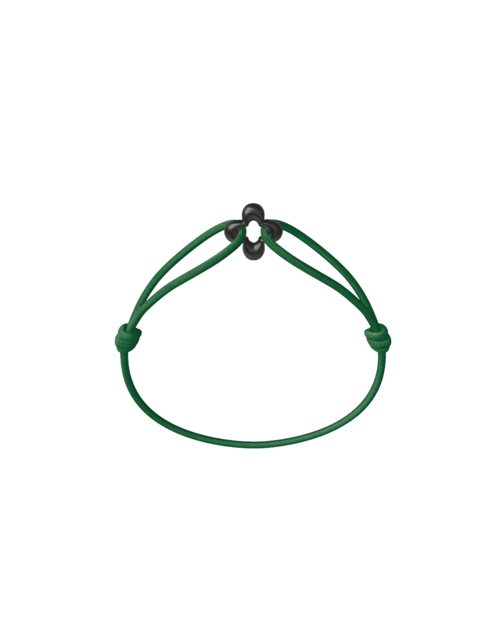 Mini Black Clover Cord Bracelet