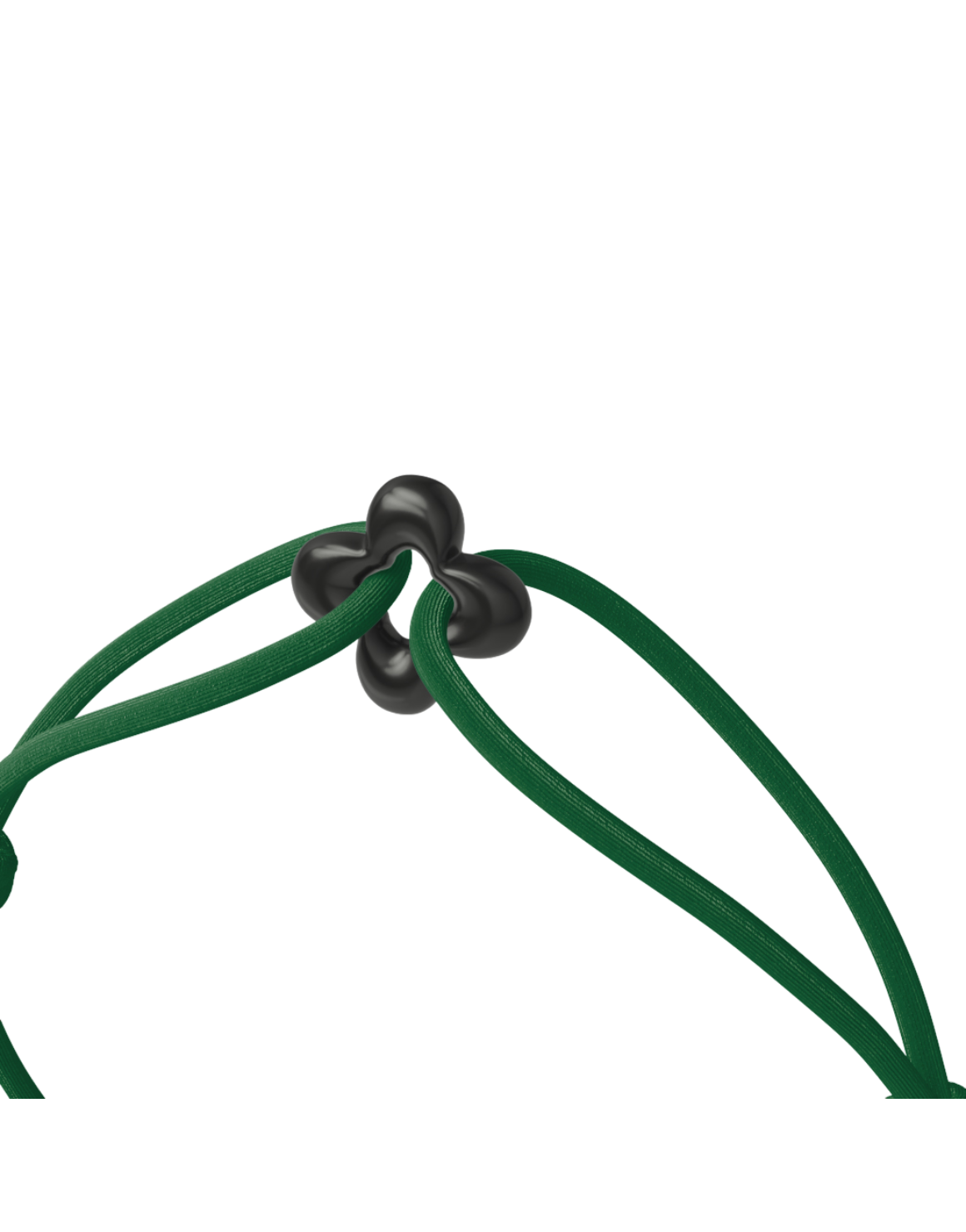 Mini Black Clover Cord Bracelet