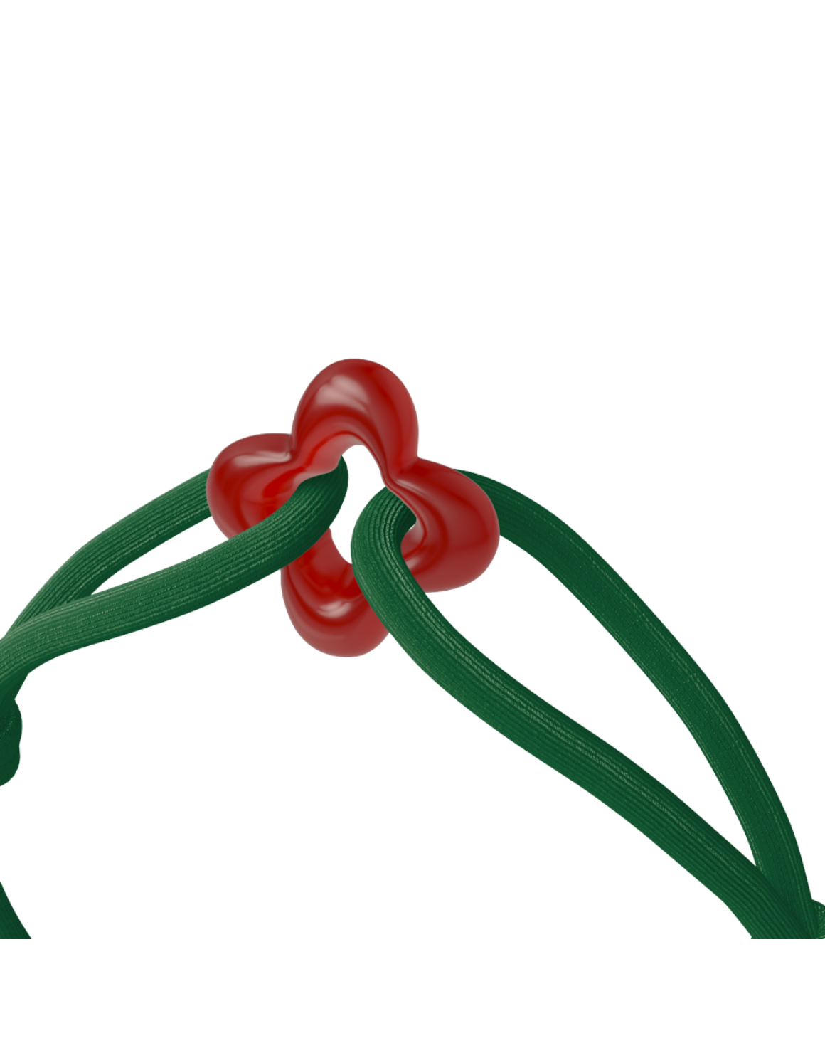 Red Clover Cord Bracelet