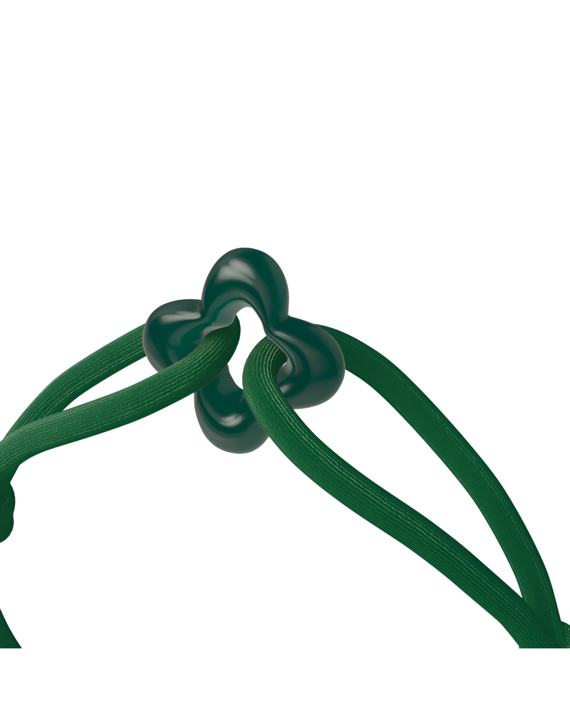 Green Clover Cord Bracelet