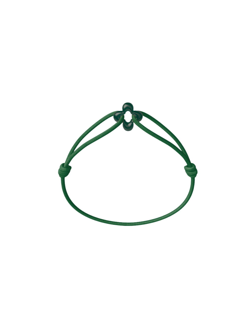 Mini Green Clover Cord Bracelet