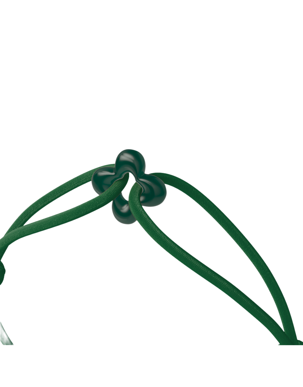 Mini Green Clover Cord Bracelet