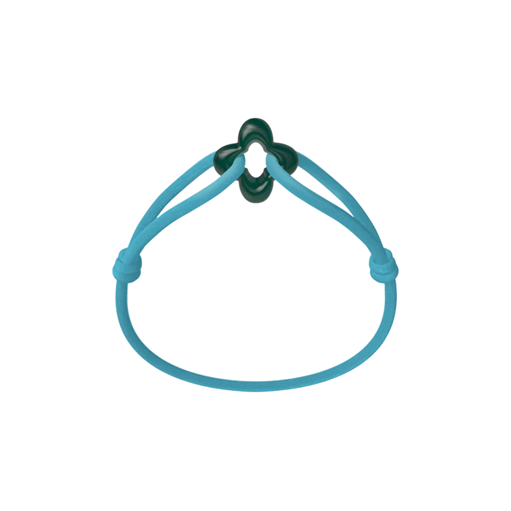 Green Clover Cord Bracelet