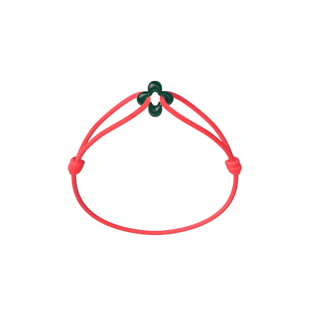 Mini Green Clover Cord Bracelet