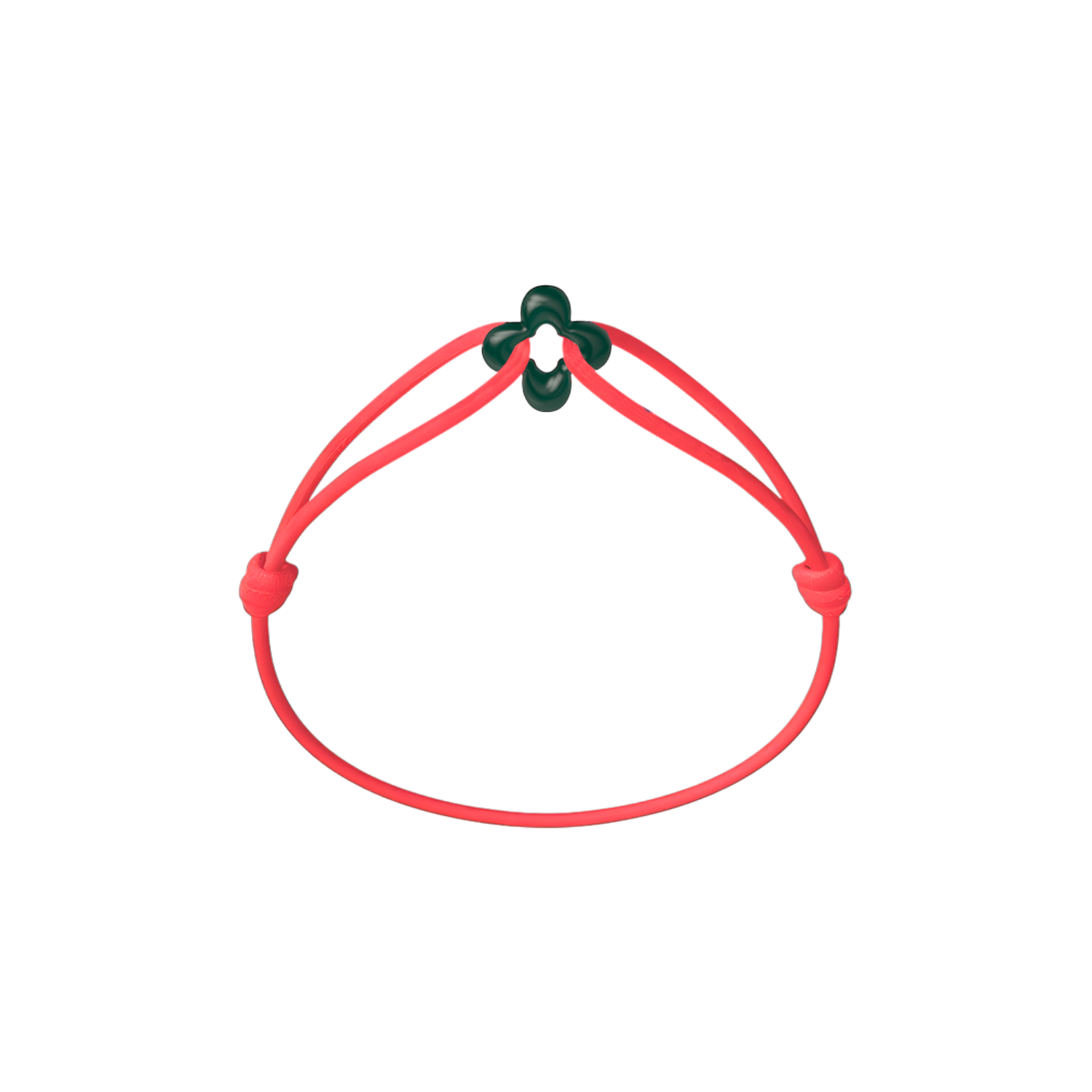 Mini Green Clover Cord Bracelet