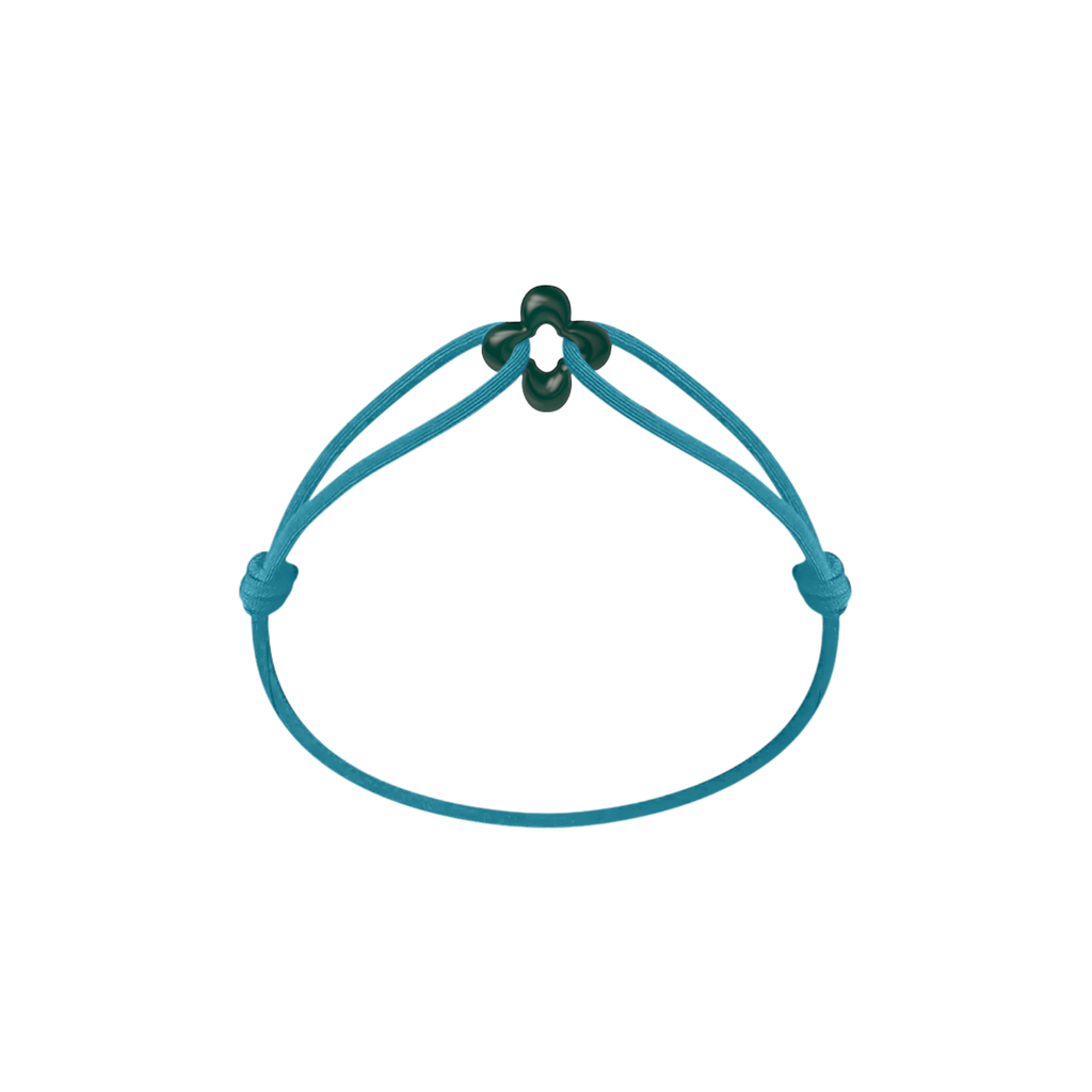 Mini Green Clover Cord Bracelet