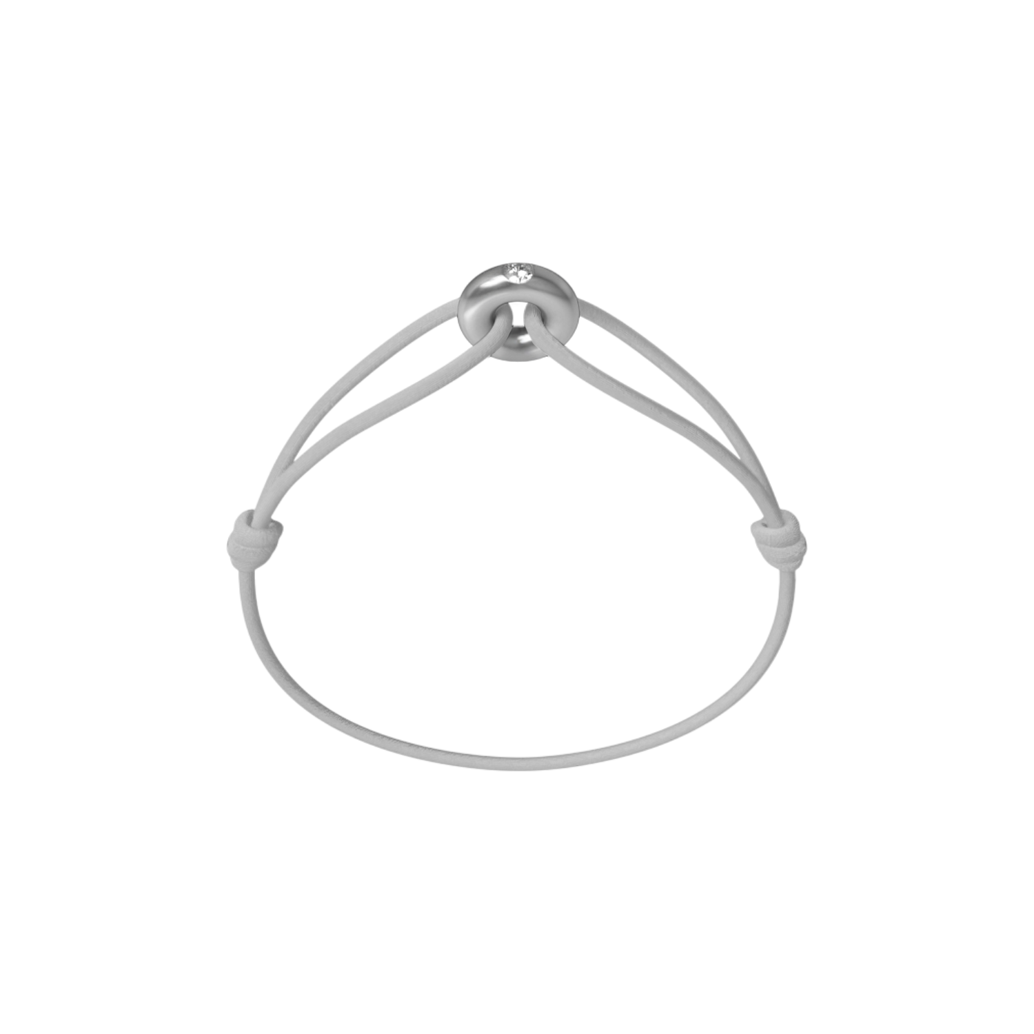 Mini Silver Diamond Cord Bracelet