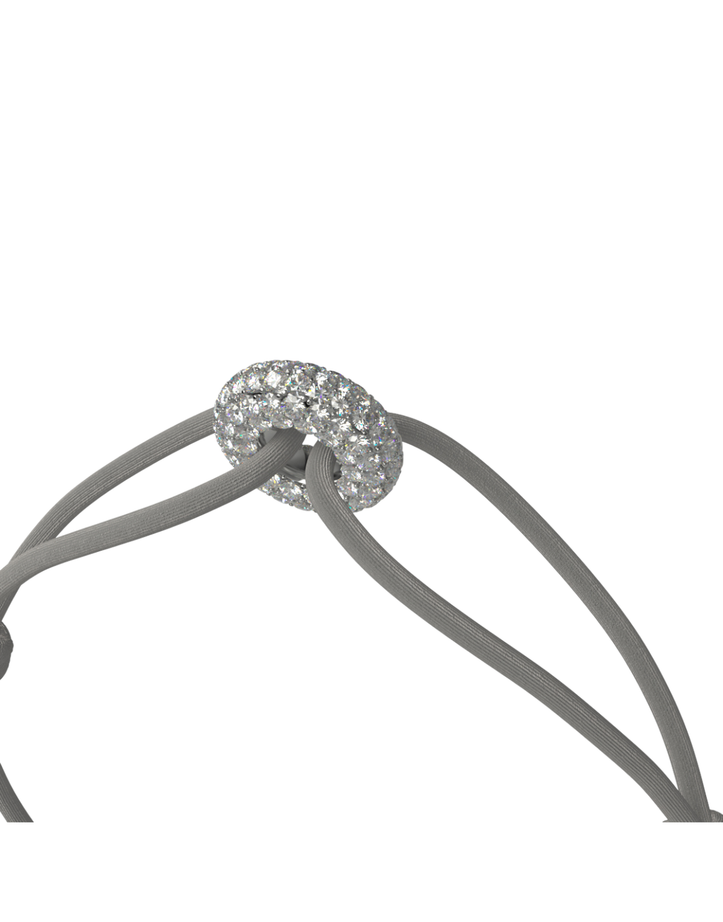 Mini Silver Soho Pavé Cord Bracelet