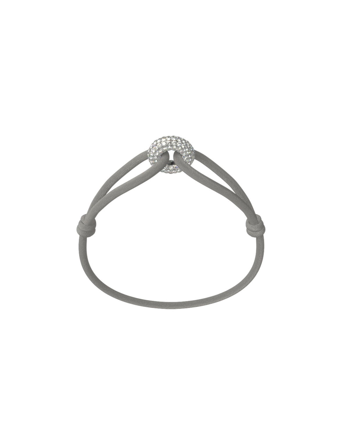 Silver Soho Pavé Cord Bracelet