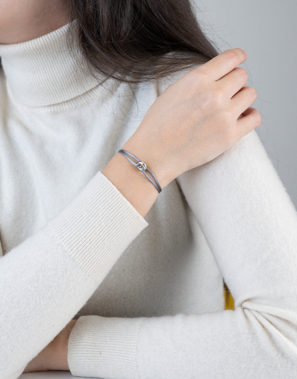 Mini Silver Soho Diamond Cord Bracelet