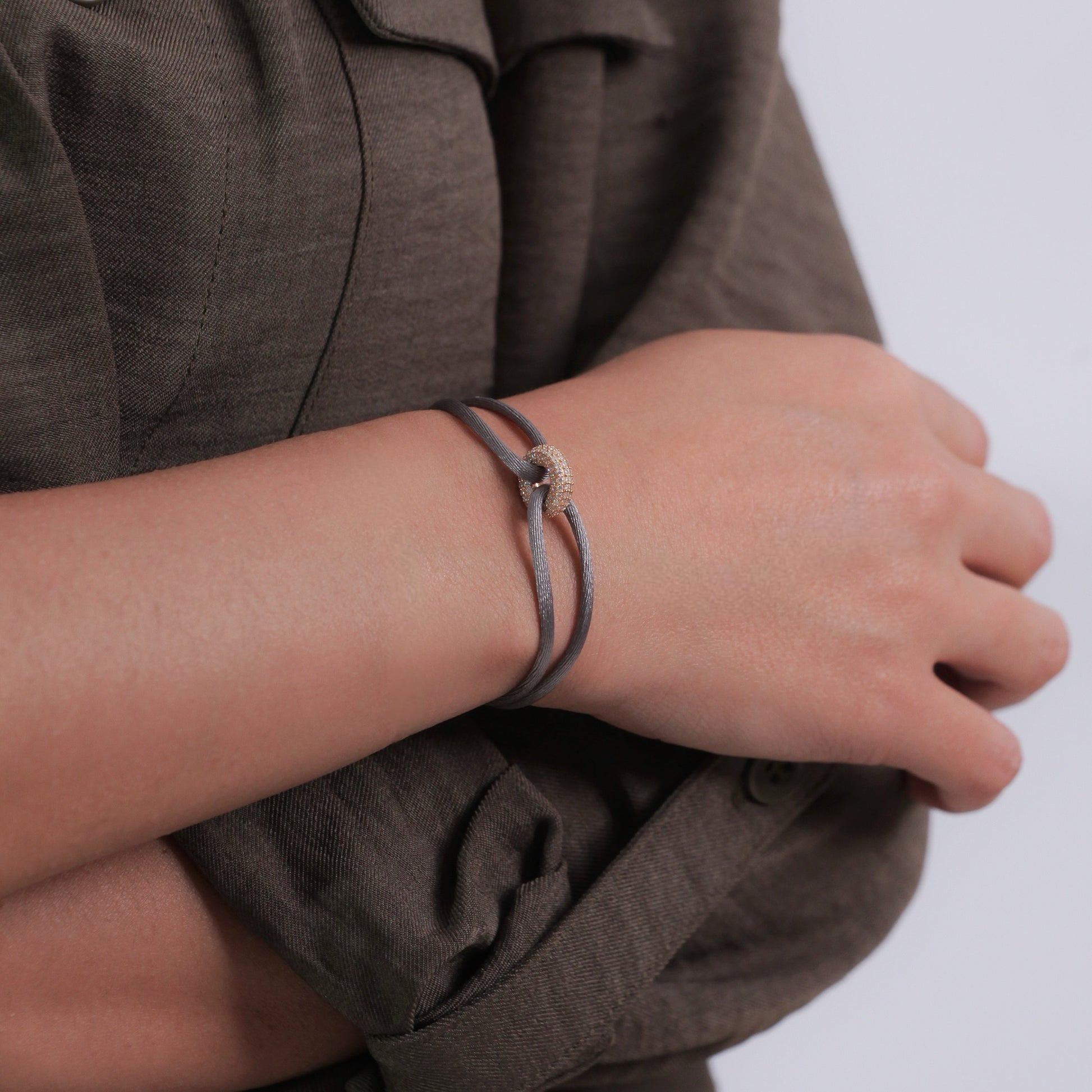 Rose Soho Pavé Cord Bracelet