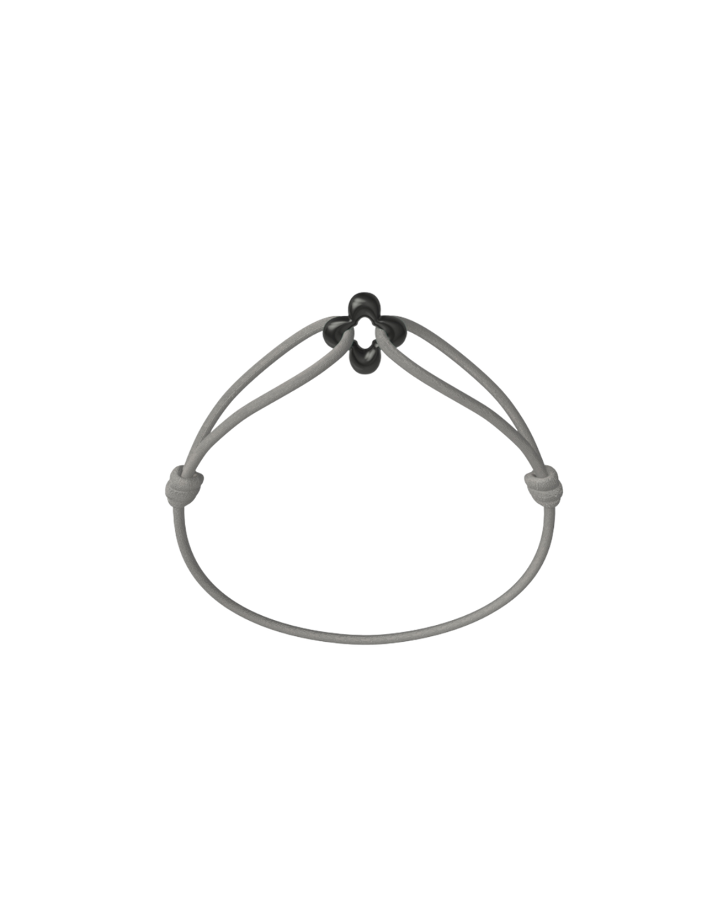 Mini Black Clover Cord Bracelet