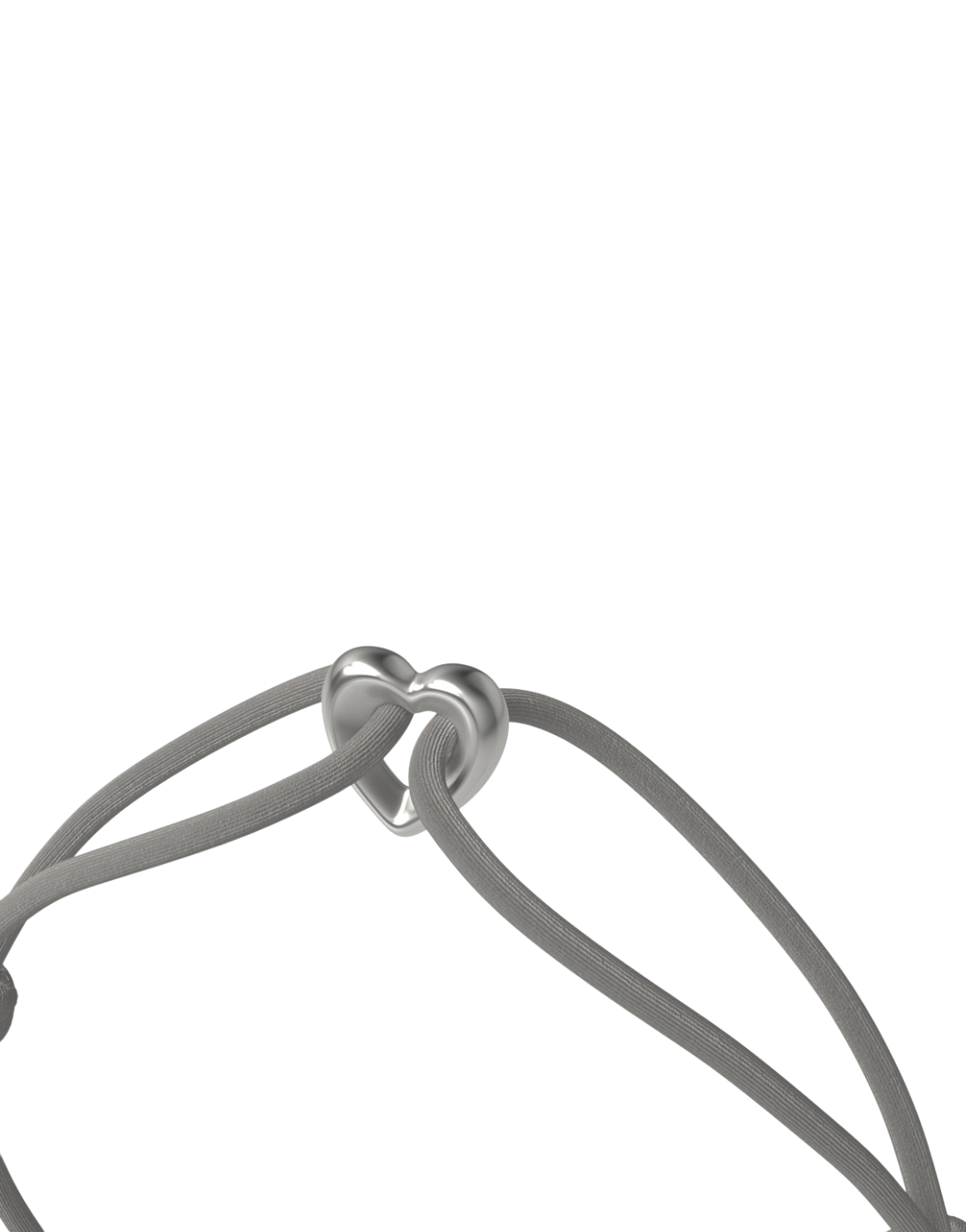 Silver Heart Cord Bracelet