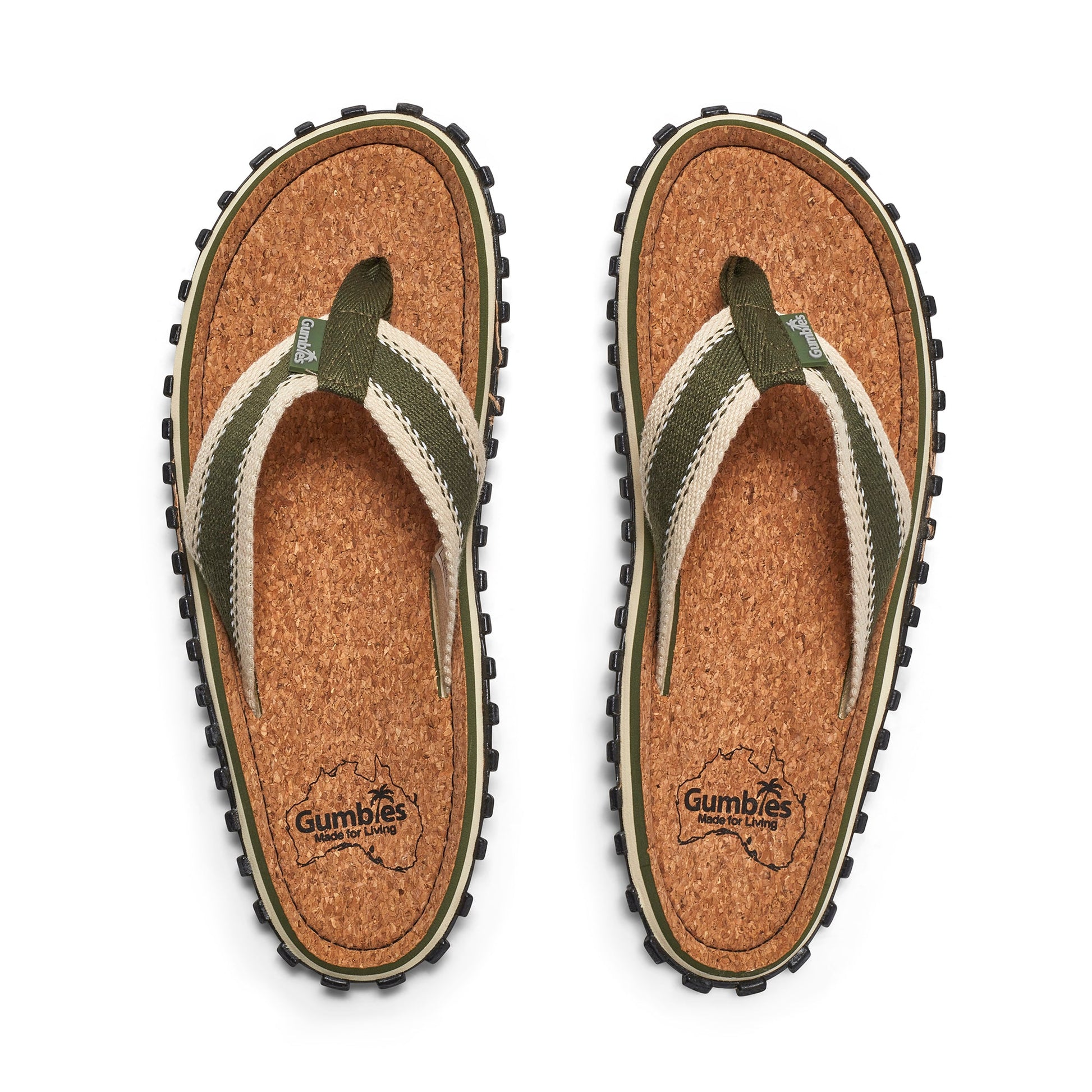Khaki Flip Flops for Men