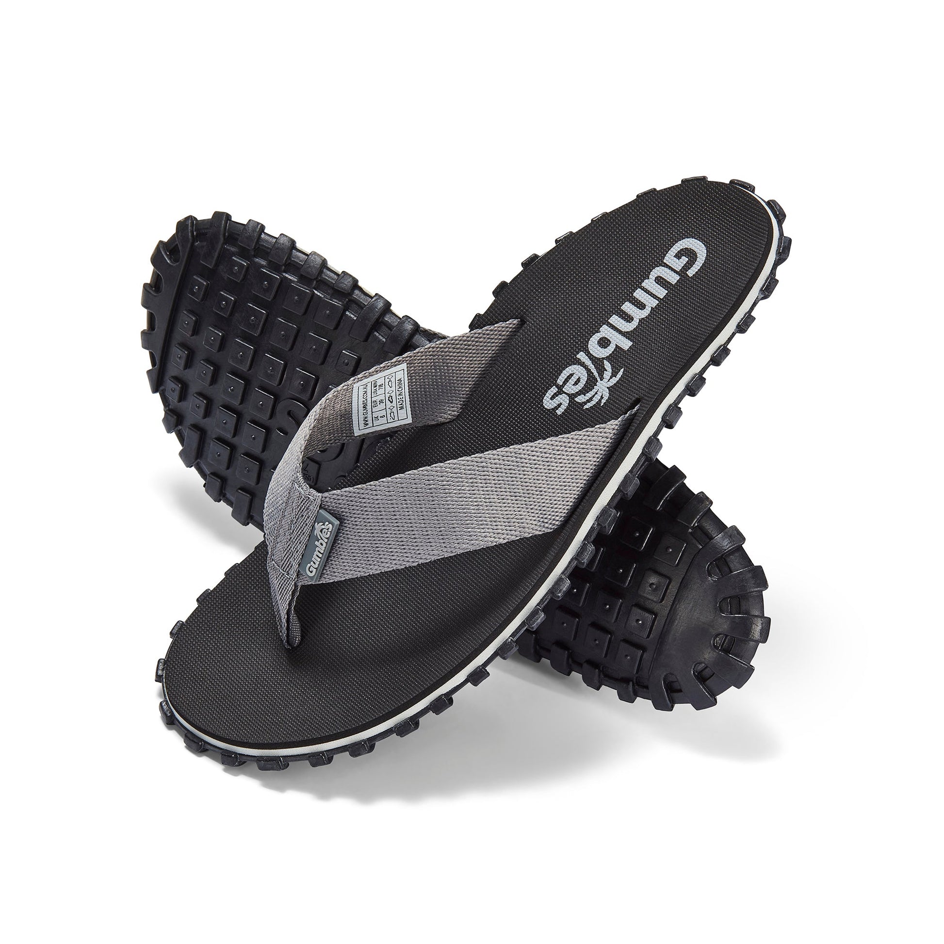 Duckbill Flip Flops Women's Black and Grey Waterproof