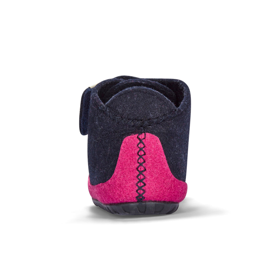 Quokka Women's Slipper Boots in Navy and Pink